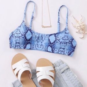 Snakeskin Cami Bikini Top